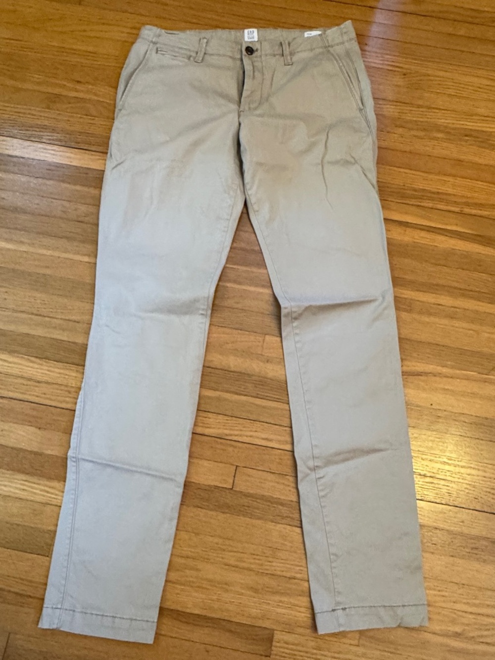 GAP Mens Chinos 34x36 Skinny Stretch Khaki